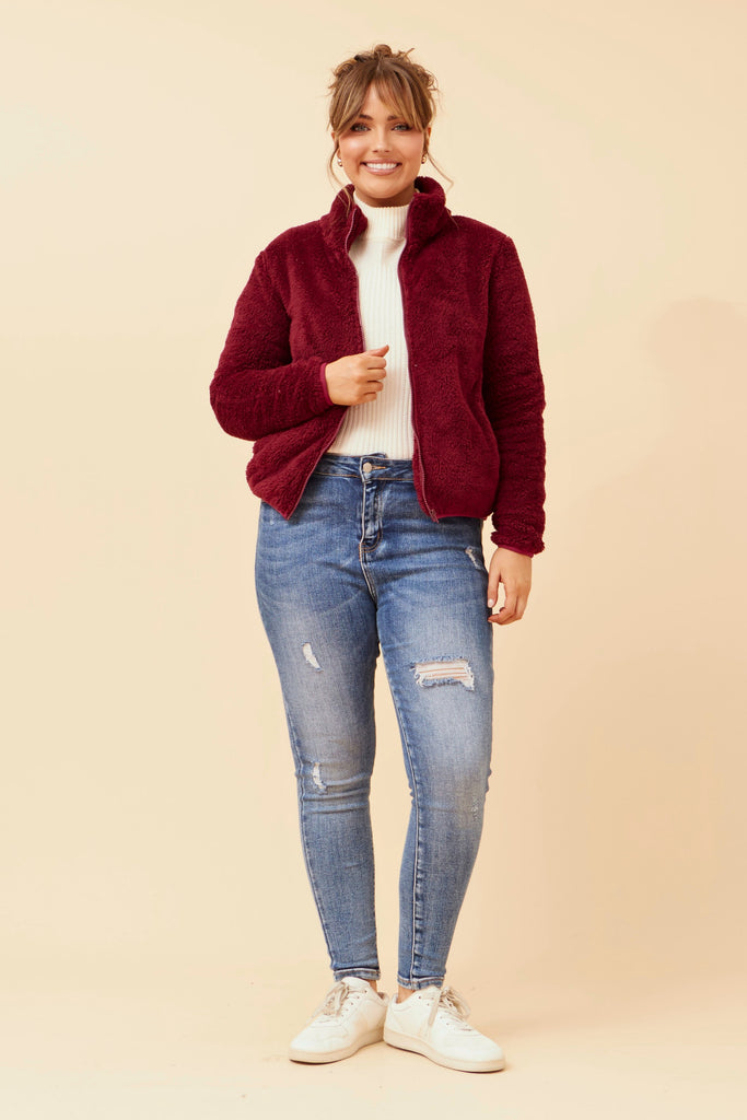 CKM - LONG SLEEVE ZIP HIGH NECK JACKET