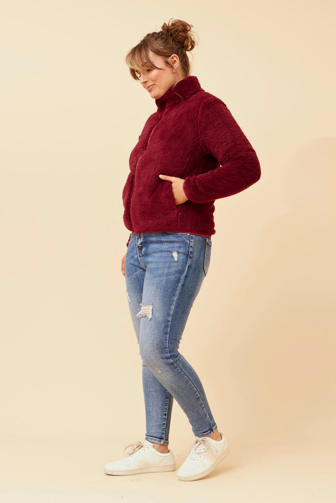 CKM - LONG SLEEVE ZIP HIGH NECK JACKET