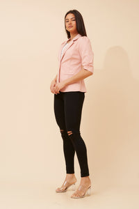 CKM - 3/4 RUCHED SLEEVE BLAZER