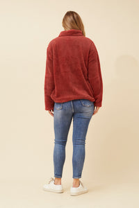 CKM - LONG SLEEVE TEDDY FUR JACKET