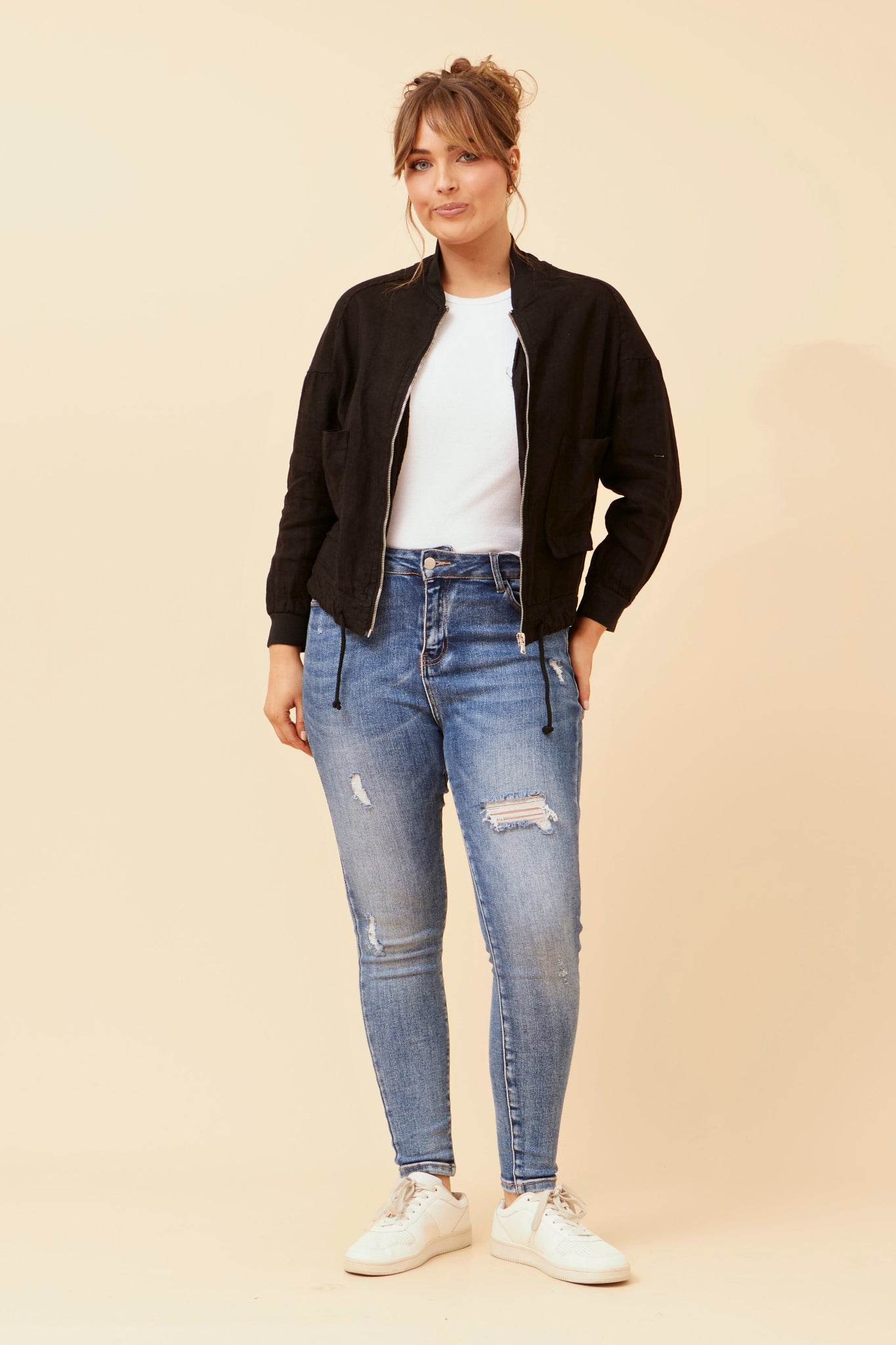 CKM - LONG SLEEVE BOMBER JACKET