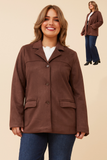 CKM - LONG SLEEVE FAUX SUEDE JACKET