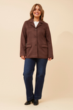 CKM - LONG SLEEVE FAUX SUEDE JACKET