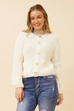 CKM - CHUNKY RIB KNIT CARDI WITH PATCH POCKETS