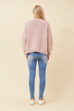 CKM - KNIT PULLOVER WITH CONTRAST FLOWER APPLIQUES