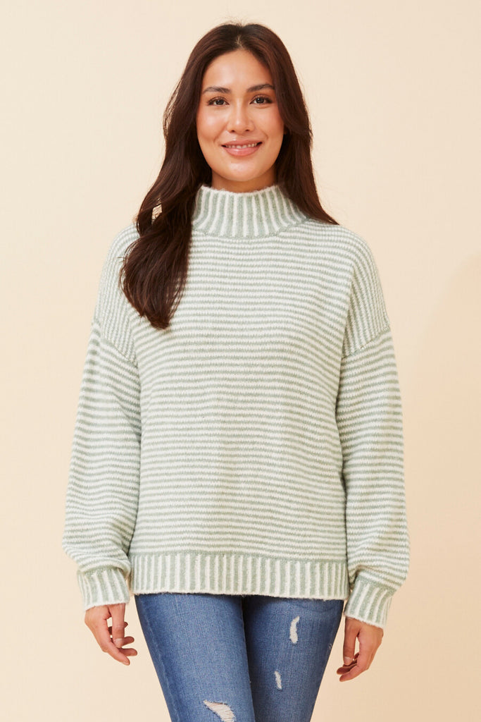 CKM - STRIPE KNIT PULLOVER