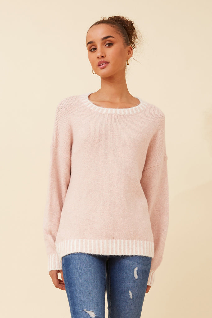CKM - CONTRAST TRIM DETAIL PULLOVER