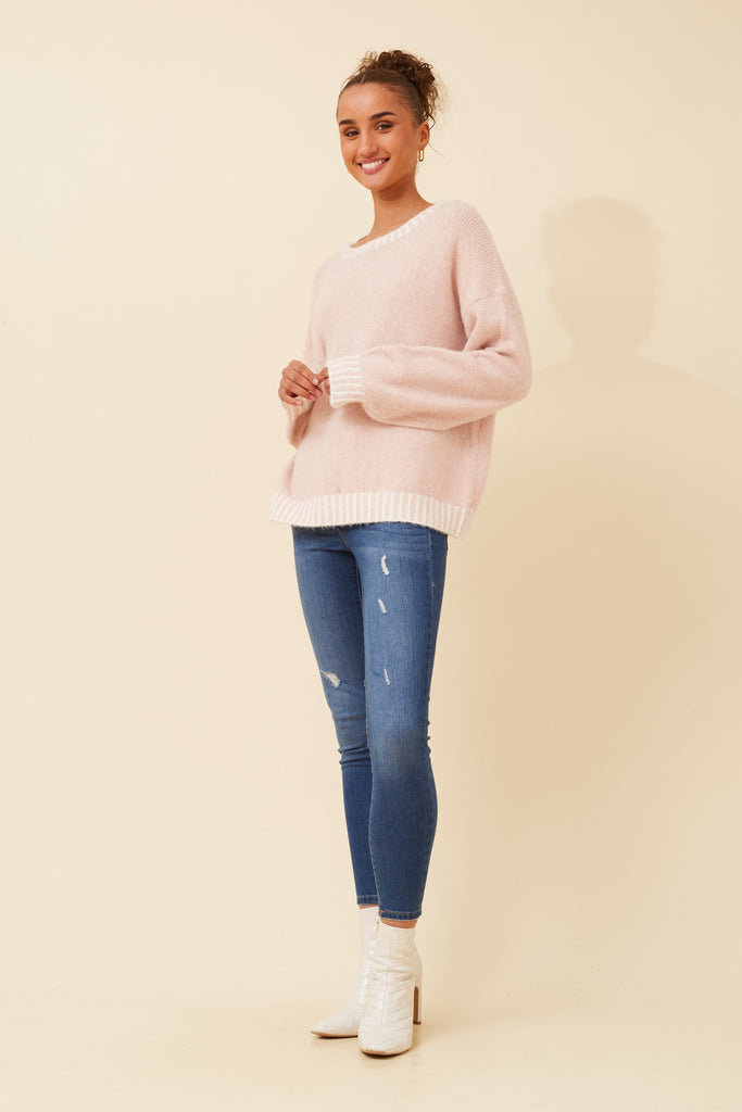 CKM - CONTRAST TRIM DETAIL PULLOVER