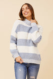 CKM - LONG SLEEVE STRIPE PATTERN PULLOVER