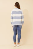 CKM - LONG SLEEVE STRIPE PATTERN PULLOVER