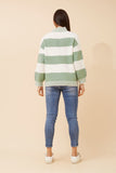 CKM - LONG SLEEVE STRIPE PATTERN PULLOVER