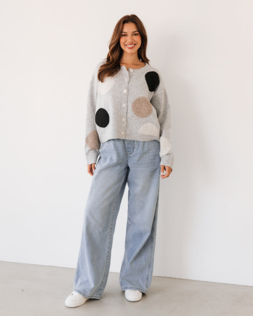 LABEL OF LOVE - SPOT KNIT CARDIGAN