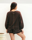LABEL OF LOVE - CONTRAST STITCH BLOUSE