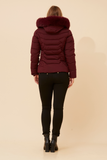 CKM - LONG SLEEVE PUFFER JACKET WITH FUR TRIMMED HOOD