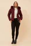 CKM - LONG SLEEVE PUFFER JACKET WITH FUR TRIMMED HOOD
