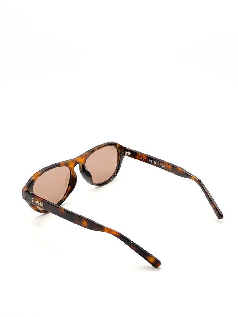 LUSTRE & SAGE - BLANC ROUND FRAME SUNGLASSES