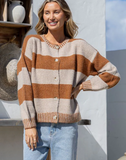 MISS MARLOW - MACI STRIPE BLANKET CARDI