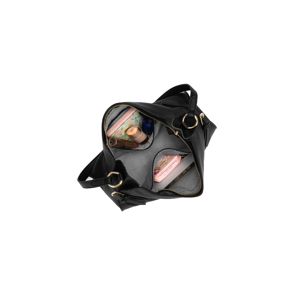 BLACK CAVIAR - MESSINA EAST WEST SHOULDER BAG