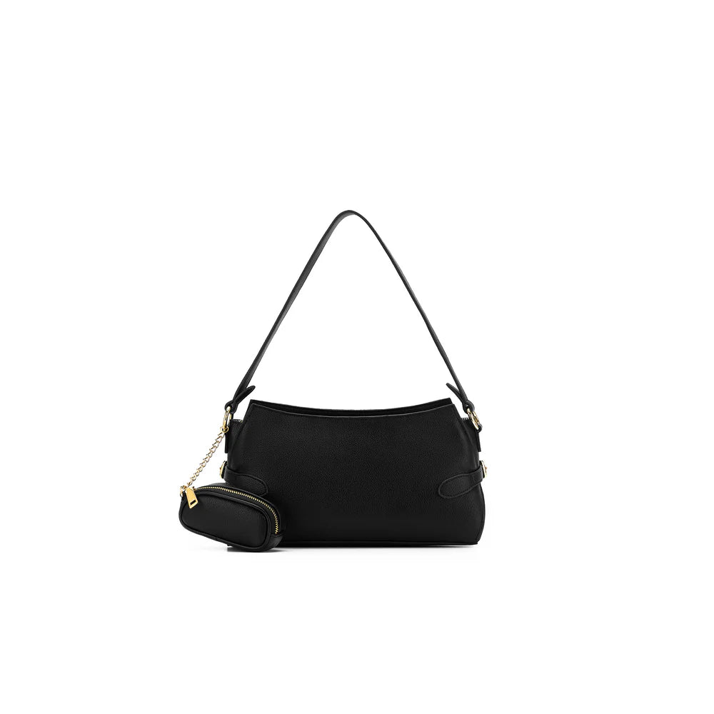 BLACK CAVIAR - MESSINA EAST WEST SHOULDER BAG