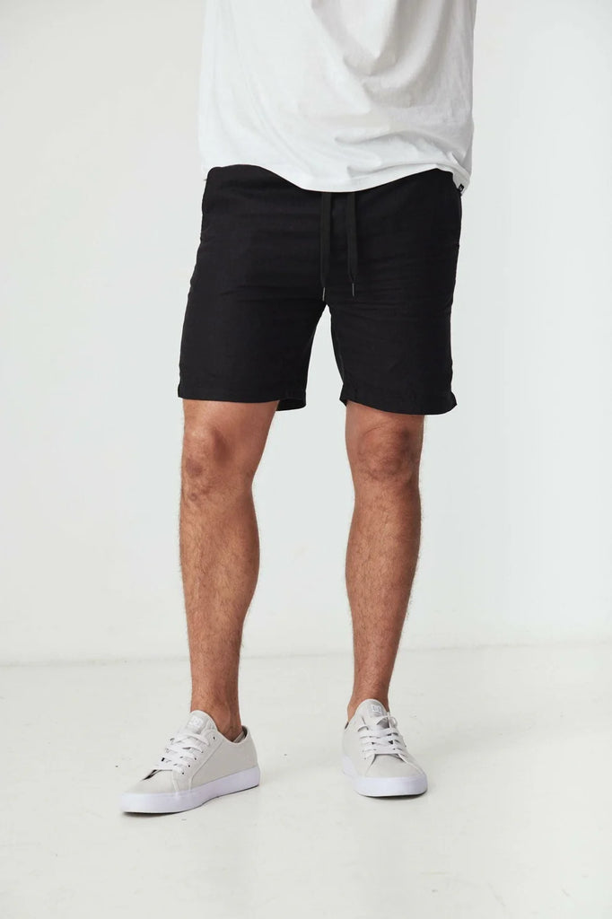 BLACK WOOD - ZIGGY LINEN SHORTS