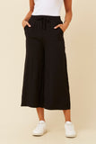 CKM - 7/8 LENGTH WIDE LEG PANT WITH WAIST TIE