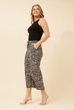 CKM - 7/8 LENGTH ANIMAL PRINT WIDE LEG PANT