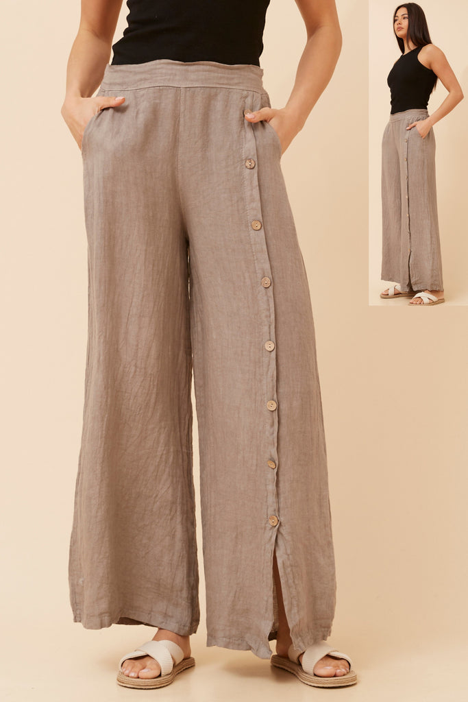 CKM - LONG PANTS WITH BUTTON DETAIL