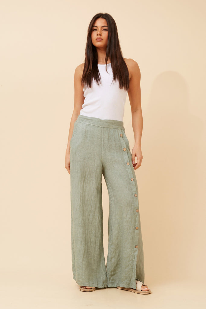 CKM - LONG PANTS WITH BUTTON DETAIL