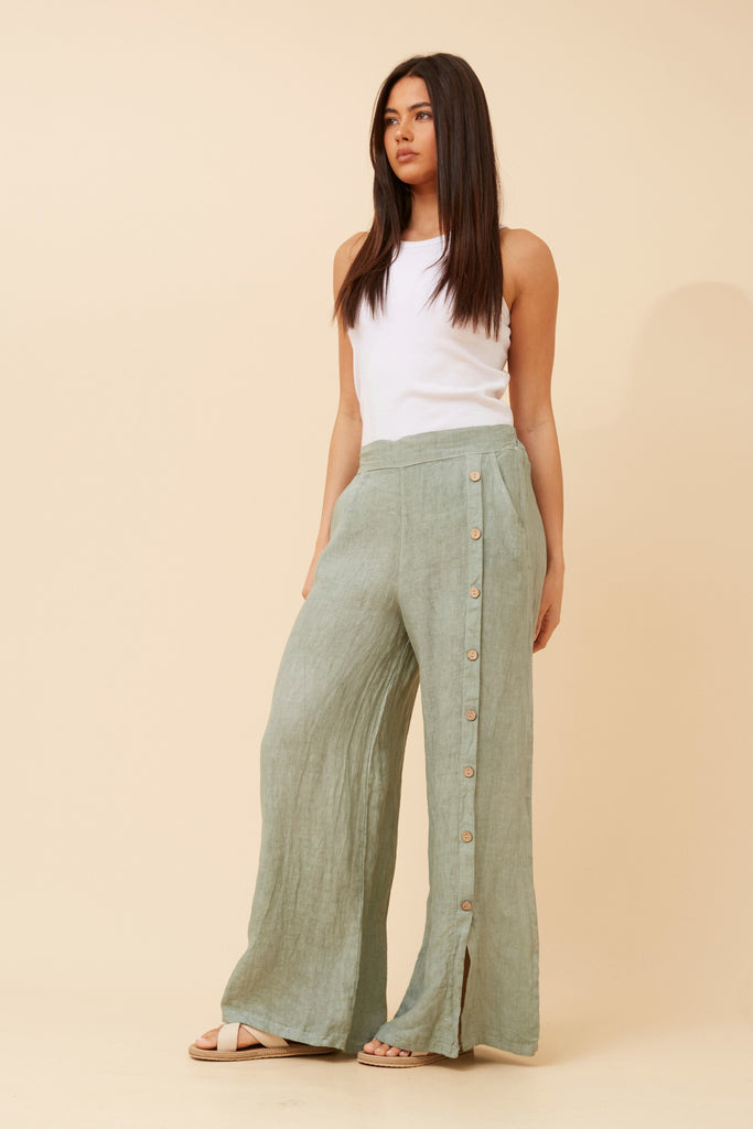 CKM - LONG PANTS WITH BUTTON DETAIL