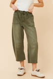 INFINITY - CROPPED DENIM BARREL PANT