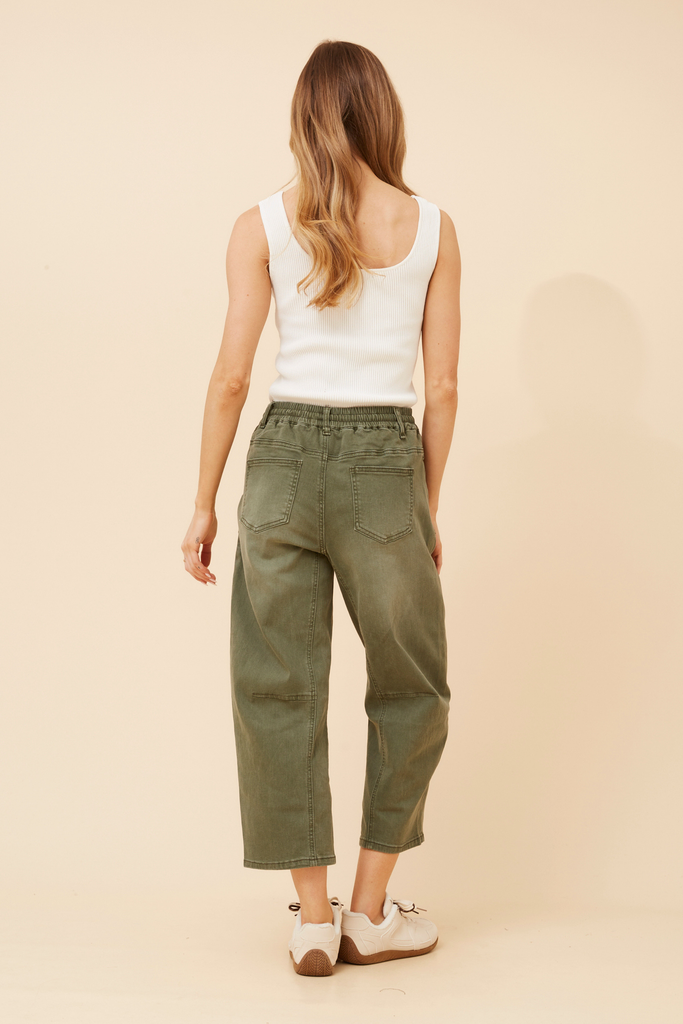 INFINITY - CROPPED DENIM BARREL PANT