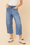INFINITY - CROPPED DENIM BARREL PANT