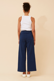 INFINITY DENIM - LONG WIDE LEG DENIM PANT WITH POCKETS