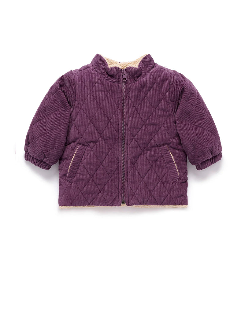PUREBABY - CORDUROY SHERPA QUILTED JACKET