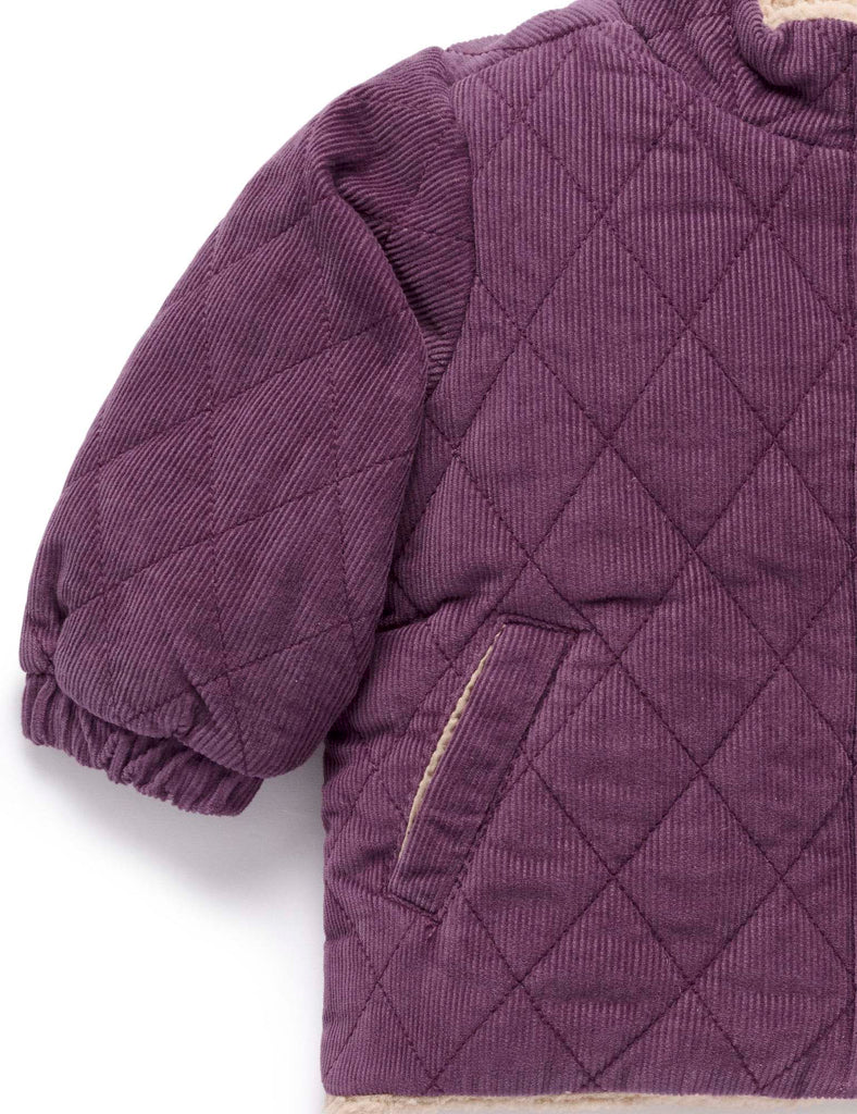 PUREBABY - CORDUROY SHERPA QUILTED JACKET