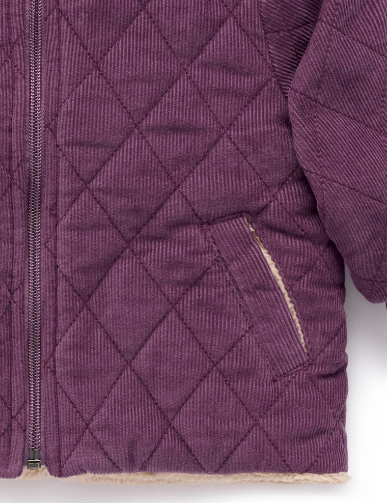 PUREBABY - CORDUROY SHERPA QUILTED JACKET