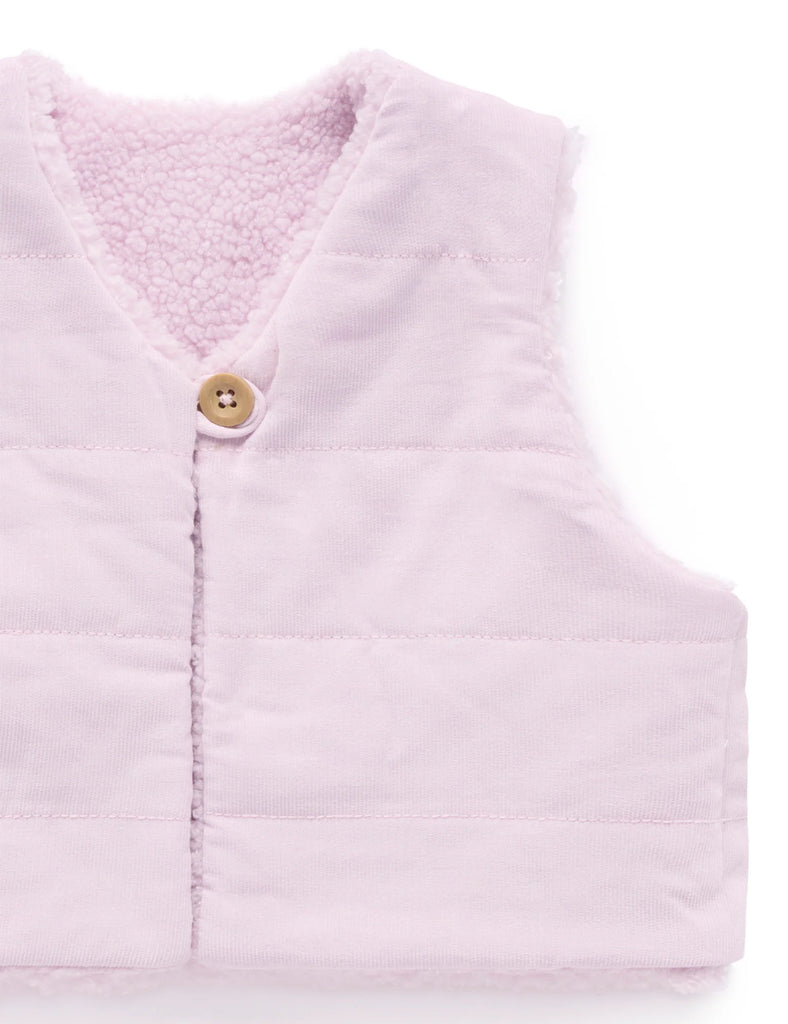 PUREBABY - SHEARLING REVERSIBLE VEST