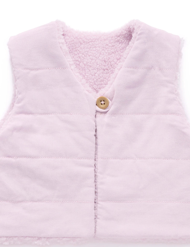 PUREBABY - SHEARLING REVERSIBLE VEST