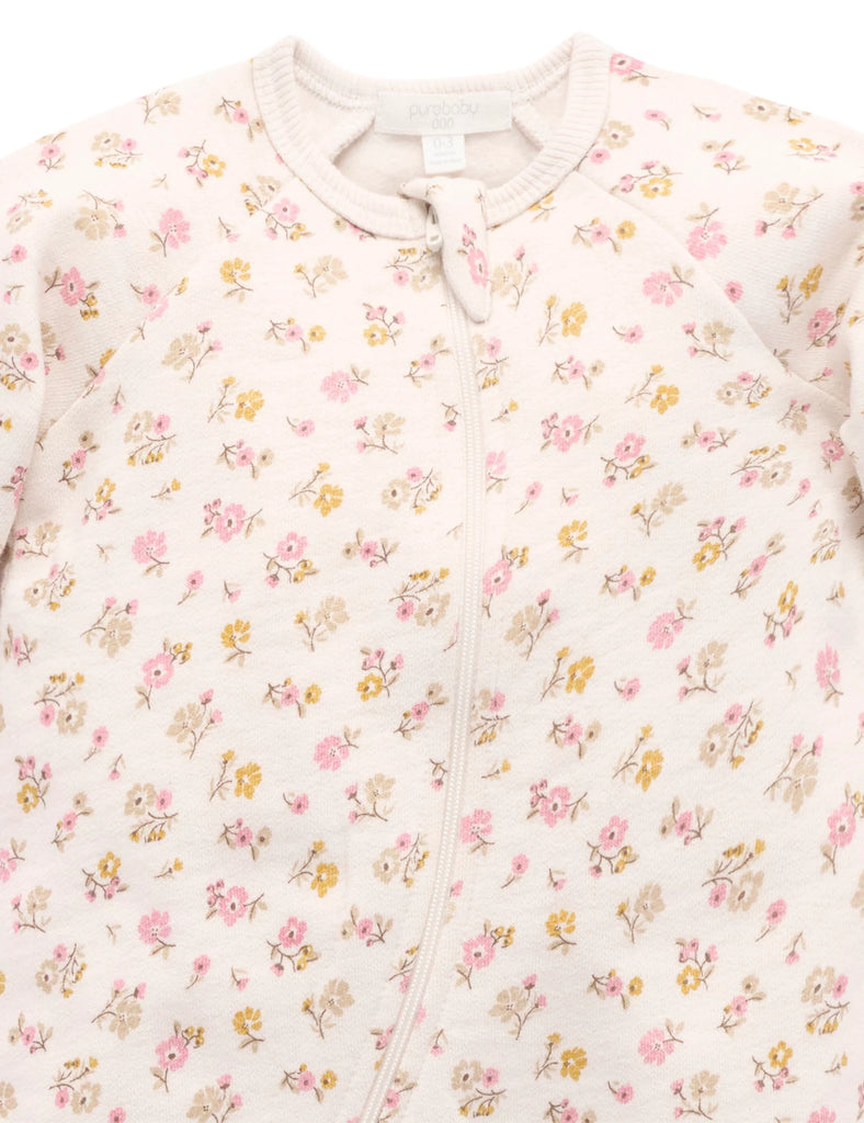 PUREBABY - FLEECY ZIP GROWSUIT