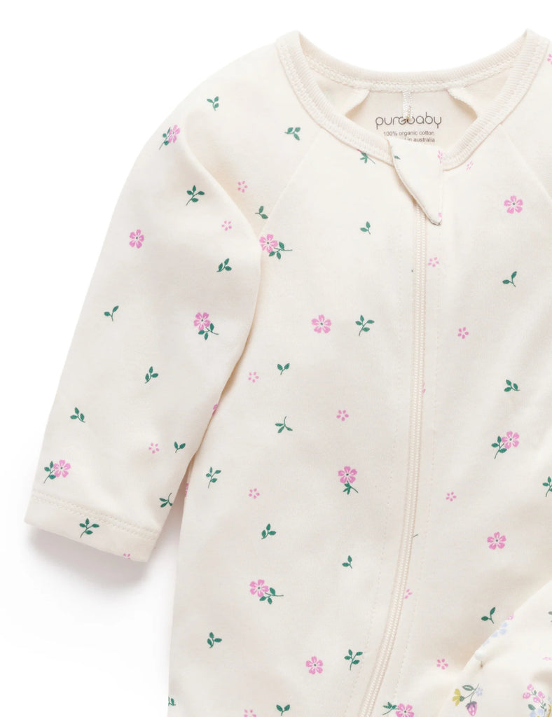 PUREBABY- DIGITAL ZIP GROWSUIT