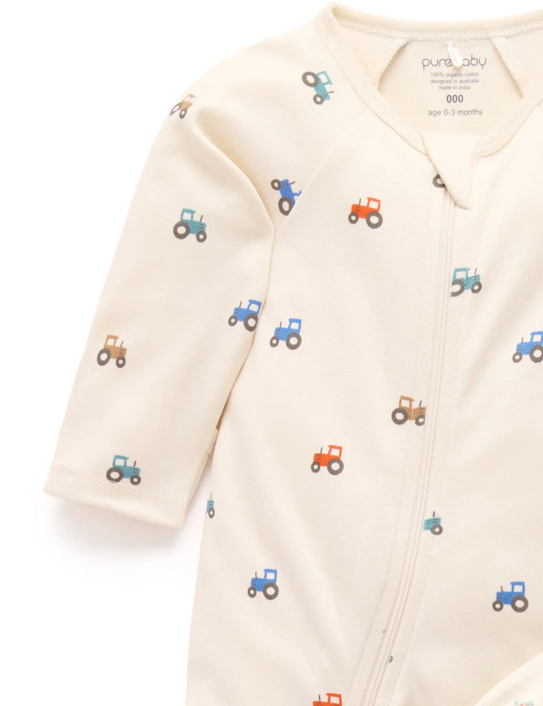 PUREBABY- DIGITAL ZIP GROWSUIT