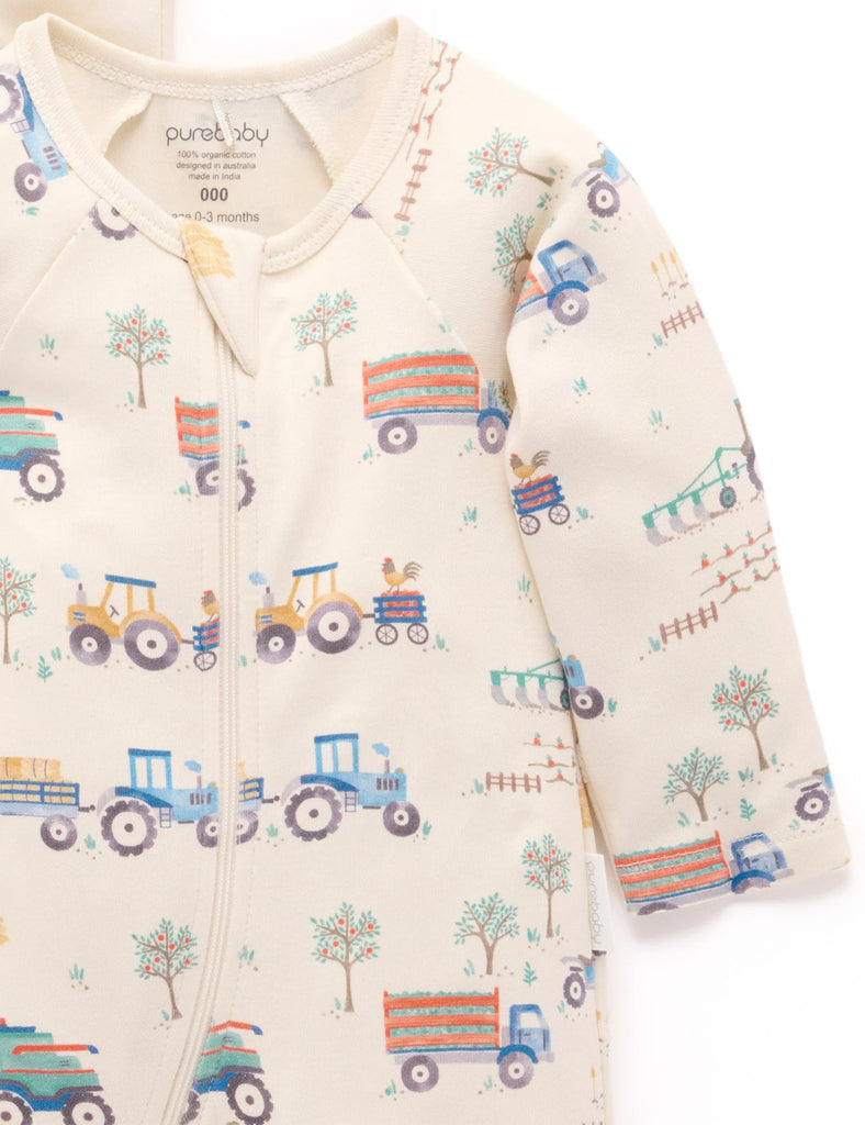 PUREBABY- DIGITAL ZIP GROWSUIT