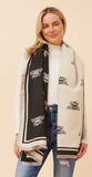 CKM - PRINTED TWO TONE SCARF