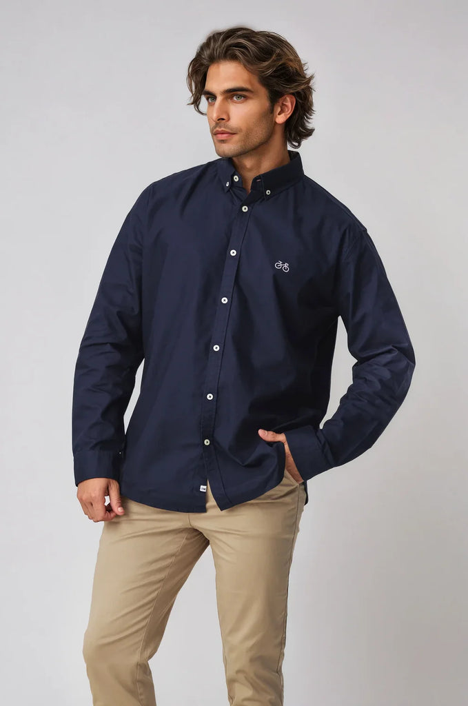 BLACK WOOD - REEDY OXFORD LONG SLEEVE SHORT