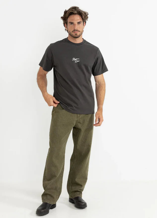 RHYTHM - HEAVY VINTAGE EMBROIDERED SS T-SHIRT