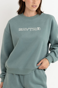 RHYTHM - LOGO CREW NECK FLEECE