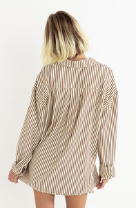 RHYTHM - COVE STRIPE OVERSIZED LONG SLEEVE SHIRT