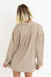 RHYTHM - COVE STRIPE OVERSIZED LONG SLEEVE SHIRT