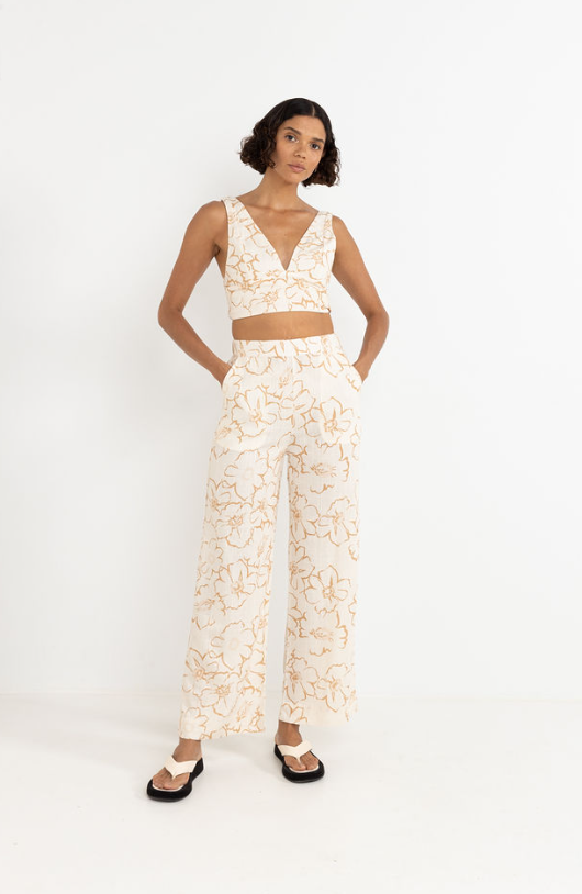 RHYTHM - LULU FLORAL WIDE LEG PANT