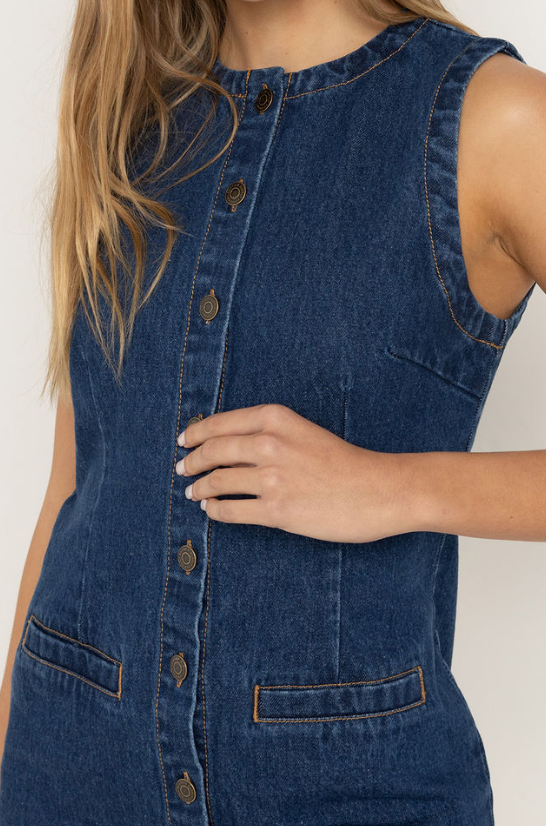 RHYTHM - GIA DENIM DRESS
